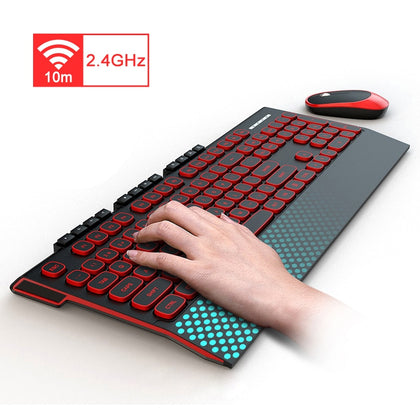 2.4G Wireless Gaming Keyboard Mouse Combo Silent Button Keyboard Optical Mouse For Macbook Lenovo Dell HP Asus Laptop Computer